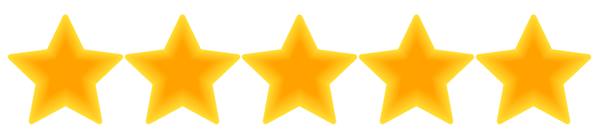 Five yellow stars arranged in a horizontal row on a transparent background, representing a five-star rating—perfect for highlighting top mobile smoke shop experiences in Winter Haven, Florida.