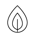 Simple black outline of a leaf within a larger leaf shape on a white background, perfect for a mobile smoke shop in Winter Haven, Florida.